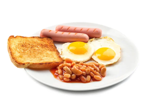 아침은 튀긴 달걀로 — 스톡 사진