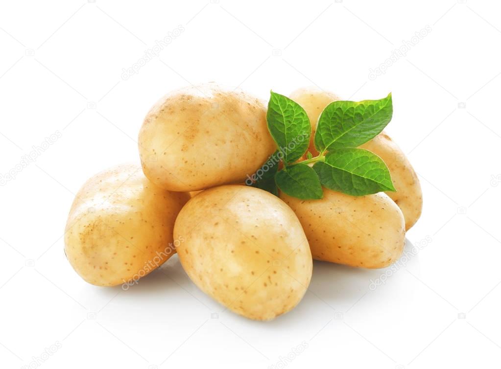 Organic raw potatoes 