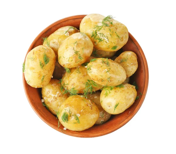 Bowl with boiled potatoes — Stock Photo, Image