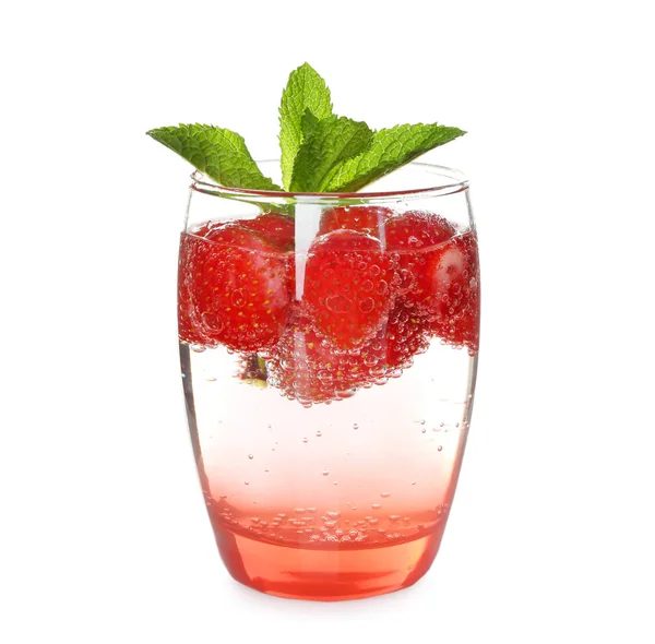 Tasty strawberry lemonade — Stock Photo, Image