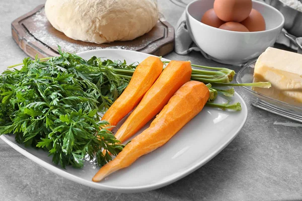 Ingredienti per torta di carote — Foto Stock