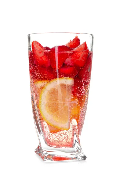 Tasty strawberry lemonade — Stock Photo, Image