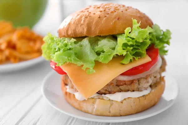 Tasty turkey burger — Stock Photo, Image