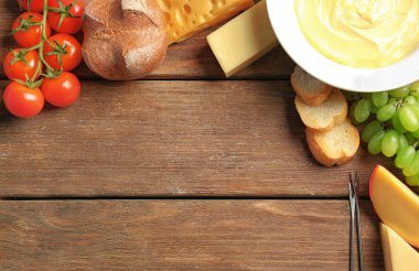 Peynirli Fondü ve farklı ürünler 