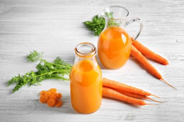 Havuç suyu şişede