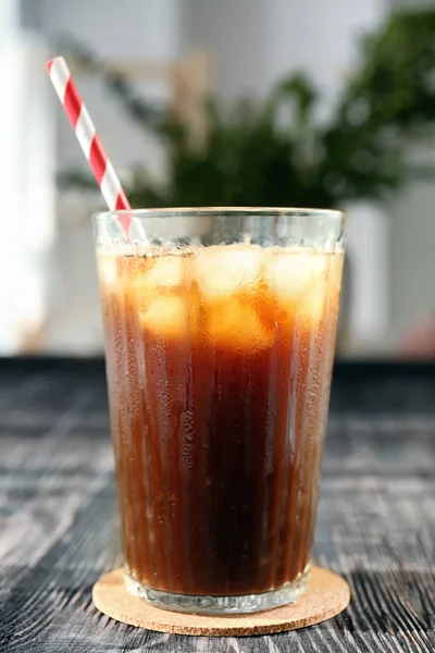 Glass with cold brew coffee