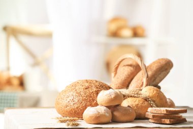 Lezzetli ekmek ile kompozisyon 