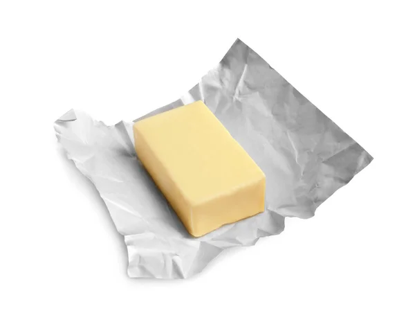 Inslagning med bit smör — Stockfoto
