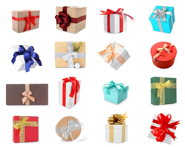 Noel hediye kutuları kolaj