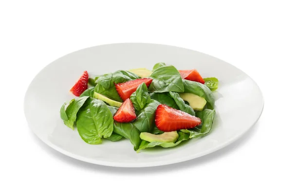 Salad with spinach leaves — Stock Photo, Image