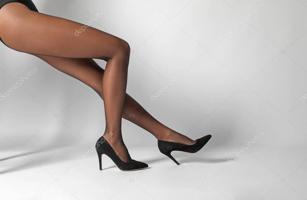 Legs of beautiful young woman