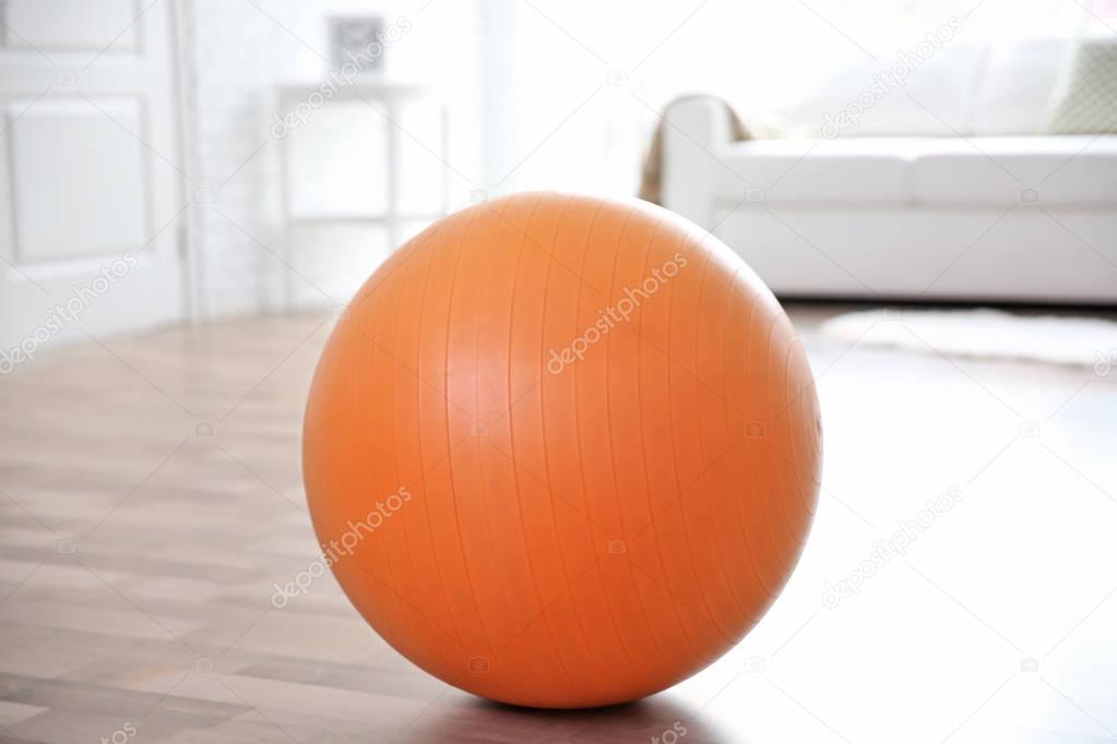 Rubber ball on floor 