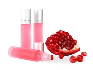 Şişe parfüm ve nar