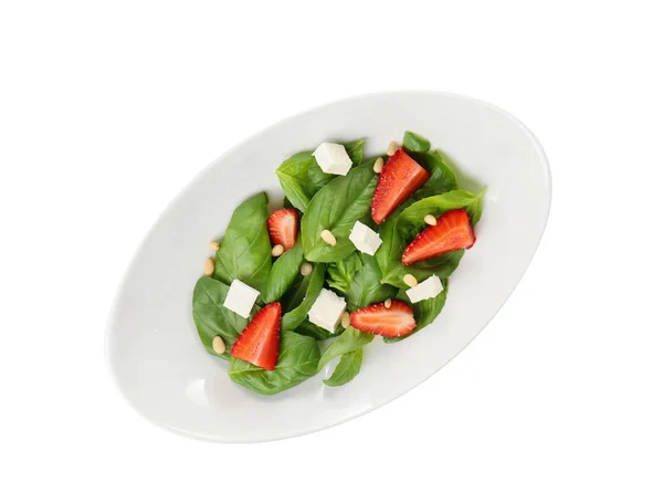 Salad with spinach leaves — Stock Photo, Image