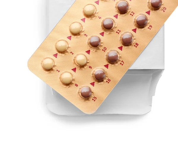 Blister pack com pílulas — Fotografia de Stock