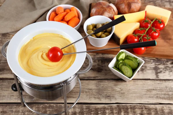 Fondue de tomate y queso — Foto de Stock