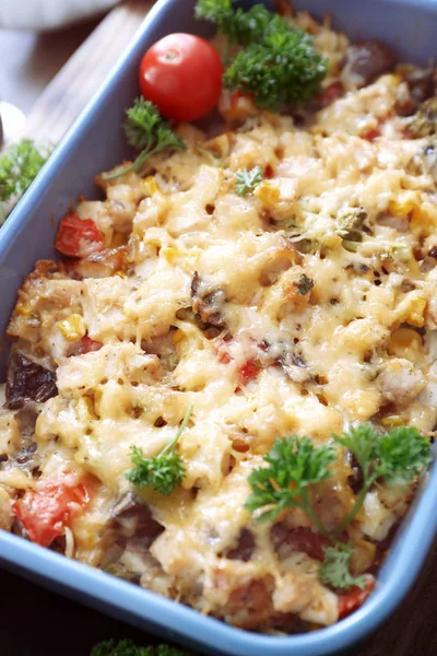 Delicious turkey casserole — Stock Photo, Image