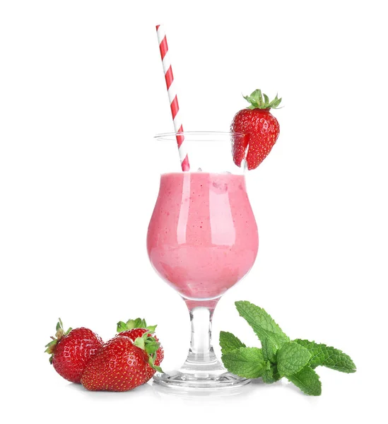 Aardbei zelfgemaakte smoothie — Stockfoto