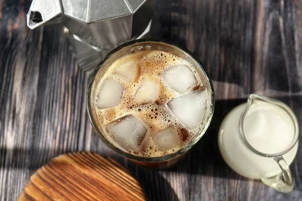 Brew coffee and ice — Stock Photo, Image