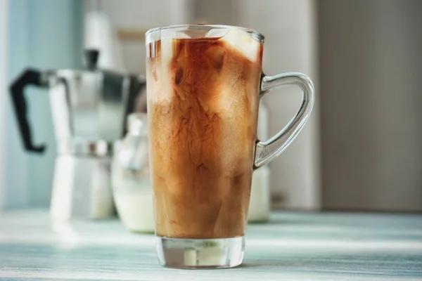 Glass cup with cold brew coffee — Stock Photo, Image