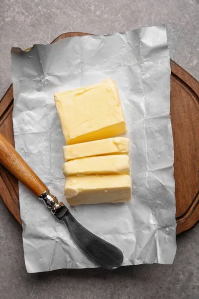 Nebalené nakrájené máslo — Stock fotografie