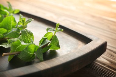 Melisa tablo ile ahşap tepsi