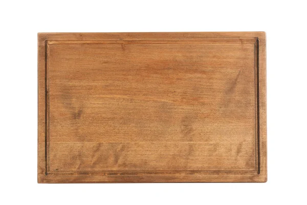 Dřevěná deska na bílém pozadí — Stock fotografie