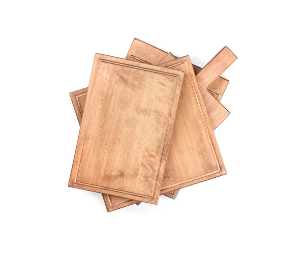 Tableros de madera sobre blanco — Foto de Stock