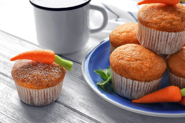 Leckere Karotten-Muffins — Stockfoto