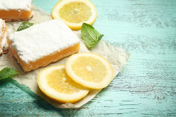 Delicious lemon pie bars — Stock Photo, Image