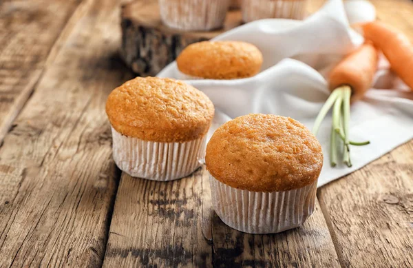 Deliziosi muffin alla carota — Foto Stock