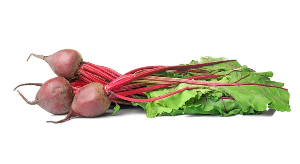 Bunch of young beets on white background — Stock Photo, Image