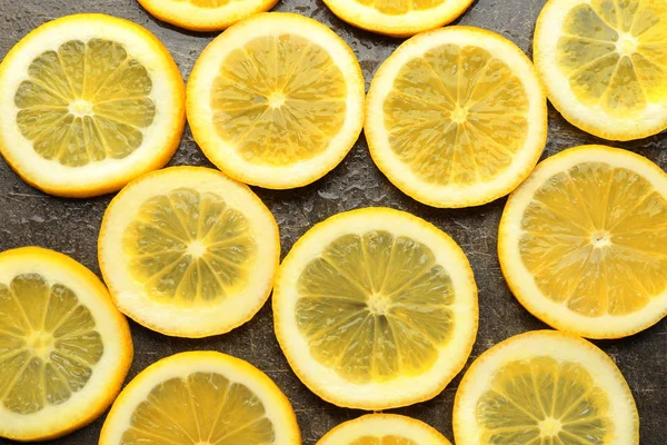 Köstliche saftige Zitronenscheiben, Nahaufnahme — Stockfoto
