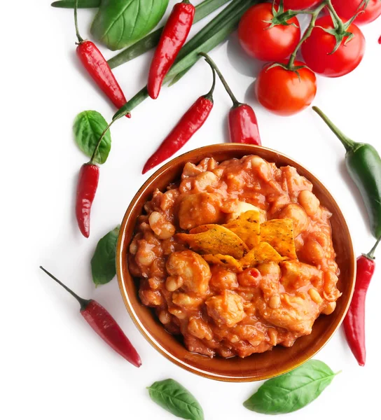 Delicious turkey chili — Stock Photo, Image