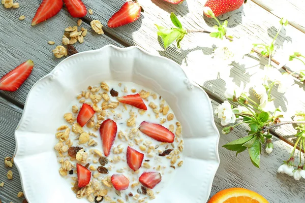 Colazione sana con muesli — Foto Stock