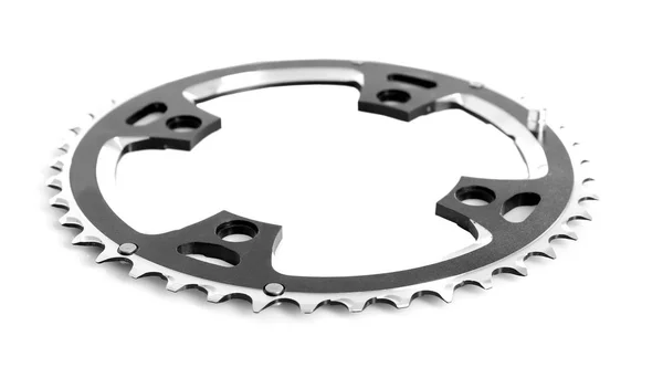 Cyklistické chain prsten na bílém pozadí — Stock fotografie