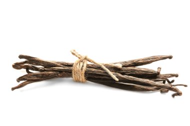 Beyaz üzerine vanilya pods  