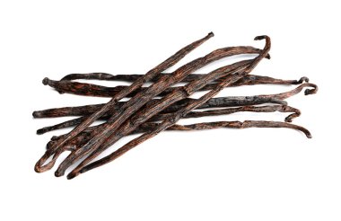 Beyaz üzerine vanilya pods  