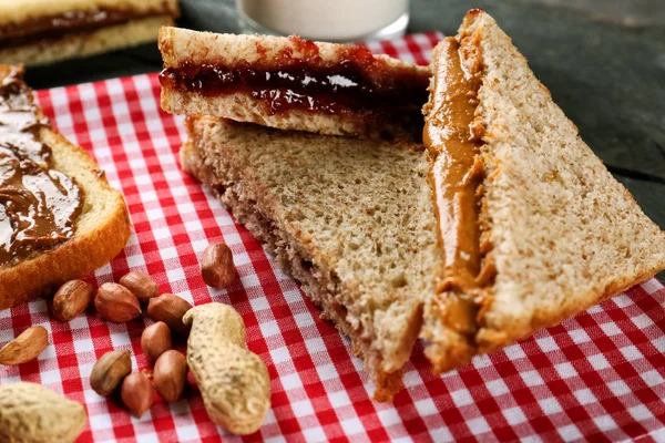 Chutné sendviče s marmeládou — Stock fotografie