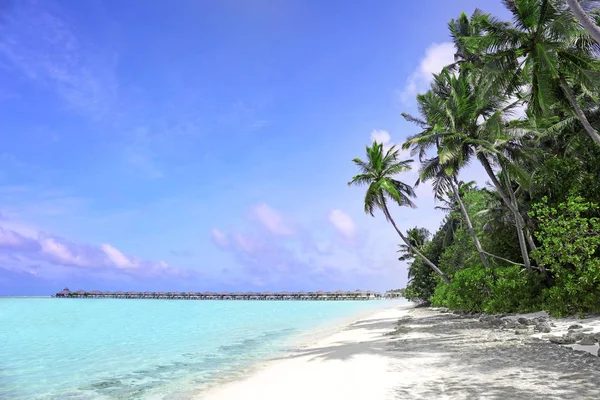 Schöner Sandstrand am Meer — Stockfoto