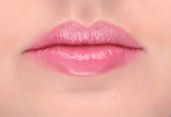 Lips of beautiful young woman — Stock Photo, Image