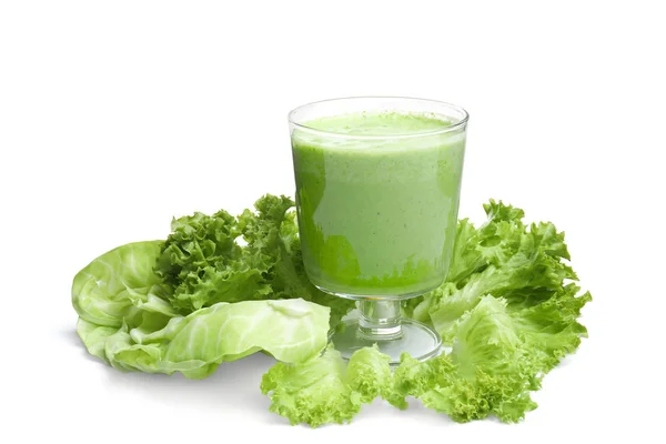 Groene smoothie en verse groenten — Stockfoto