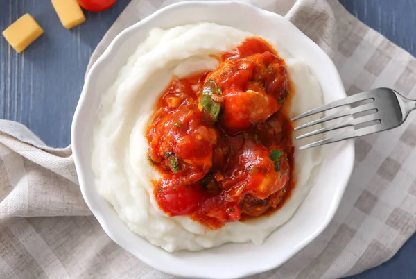 Plaat met heerlijke Turkije meatballs — Stockfoto