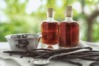 Aromatik özü ile şişe 