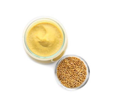 Kase ve kavanoz soslu hardal tohumu 