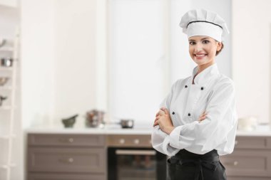 genç kadın Şef mutfak