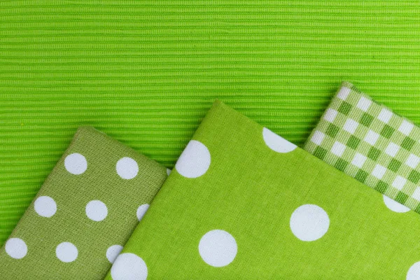 Conjunto de textiles verdes —  Fotos de Stock