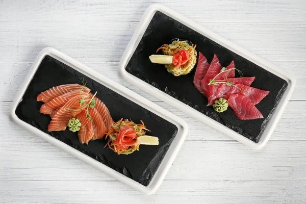 somon ve ton balığı filetosu kayrak plakaları