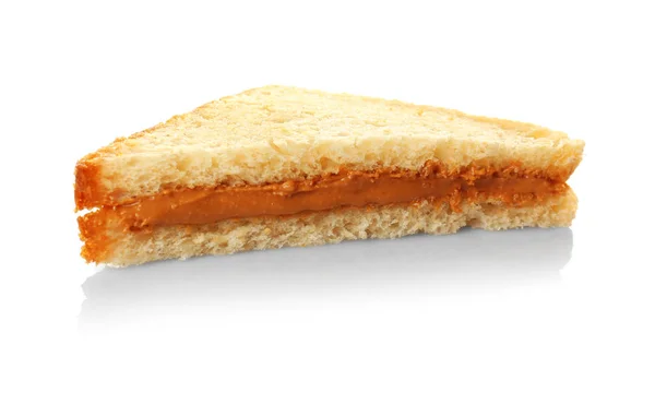 Sanduíche saboroso com manteiga de amendoim — Fotografia de Stock