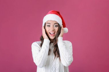 Oldukça duygusal Bayan Noel şapka  